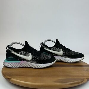 Big Kids Boys Nike Epic‎ React Flyknit 2 GS Black Athletic Sneakers Shoes Size 7